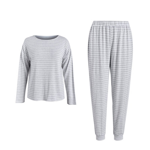 IZURIA 浅灰色条纹家居服套装