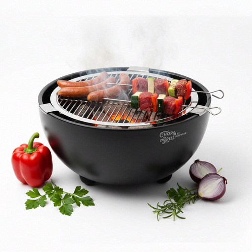 GreenPan BBQ, Portable Ceramic Grill with Healthy, Non-stick Coating