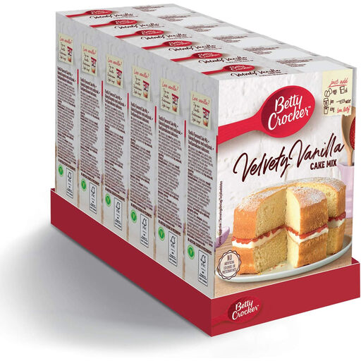 Betty Crocker Velvety Vanilla Cake Mix 6 x 425g