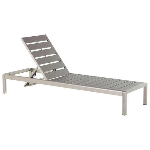 Beliani Sun Lounger NARDO Grey