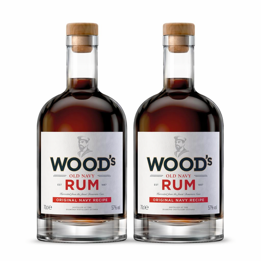 Pack of 2 - Woods 100 Navy Rum 70cl