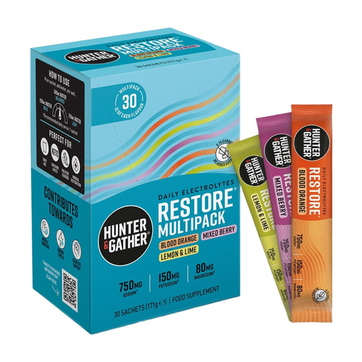 HUNTER & GATHER Restore Electrolytes Variety Box, 30 sachets