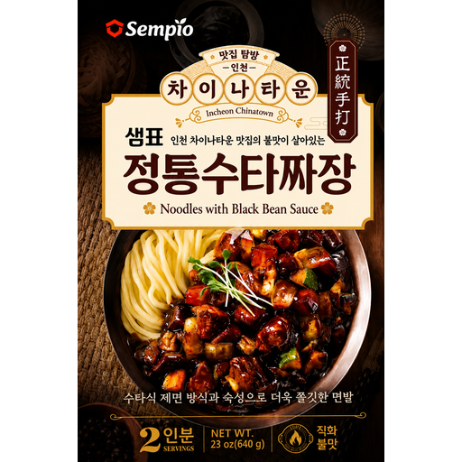 Sempio Noodles & Black Bean Sauce (Jajangmyun) 640g
