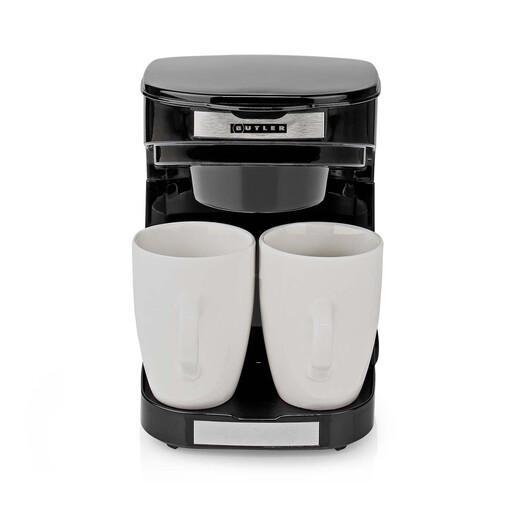 配备两只瓷杯的 Butler Compact Coffee Maker