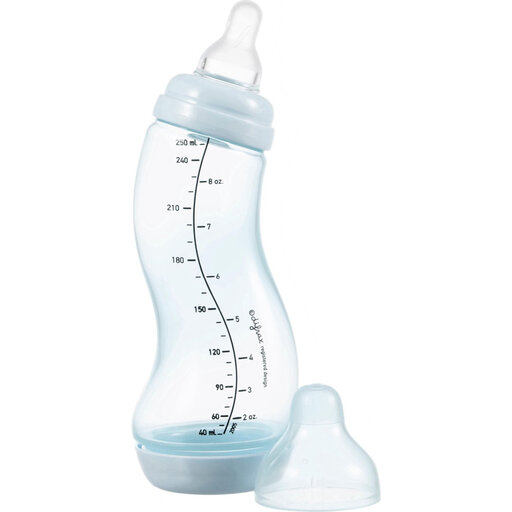 Hair Mode - Difrax Natural S-Baby Bottle - 250 ml - Anti-Colic - Light Blue - 1 Piece