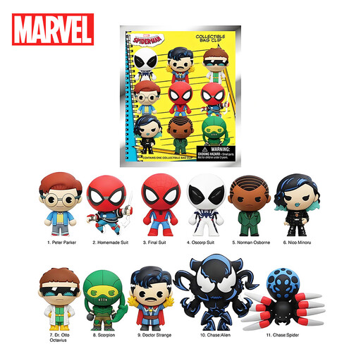 MARVEL Spider Man Series PVC Blind Bag Collectible Bag Clip