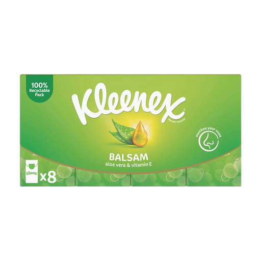 Kleenex Balsam Pocket Tissues – Pack of 8