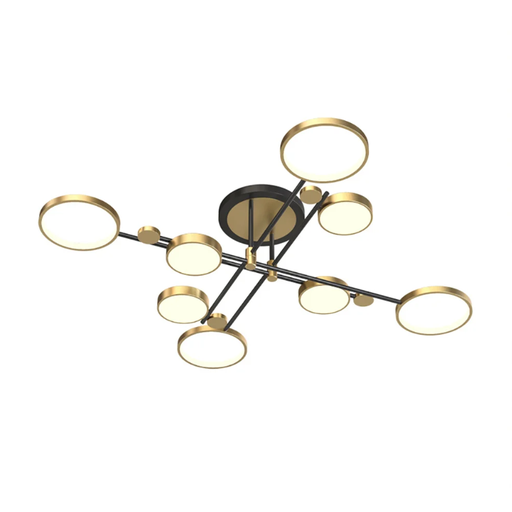 Homary Nordic Style Semi Flush Mount Lighting Gold/Black Ceiling Light Fixture LED Ring