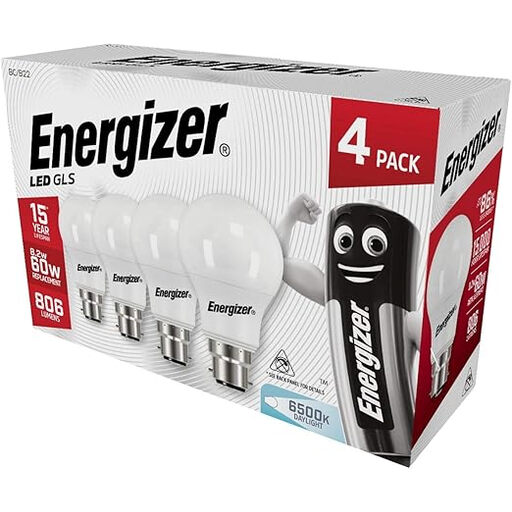 劲量 B22 日光 60W LED 灯泡四支装