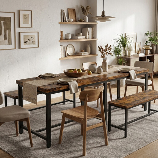 200cm Long Dining Table for 6-8 People