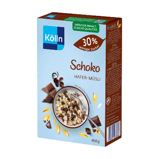 Kölln Chocolate Muesli 30% Less Sugar 450 g