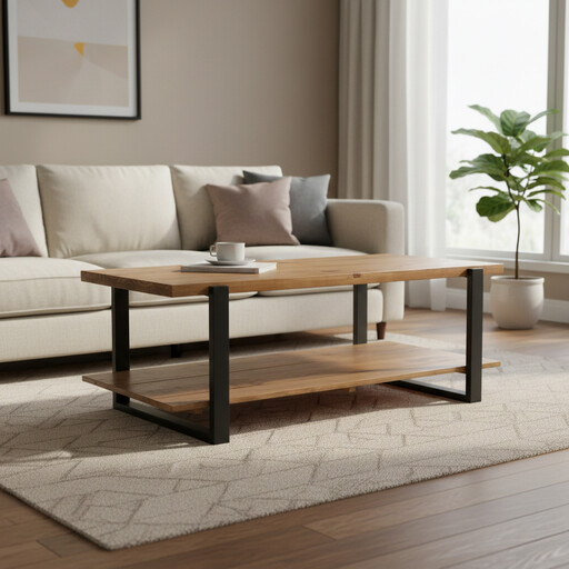 Coffee Table Pembroke Rectangle Pine Natural/Black