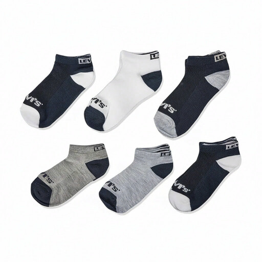Levi's Children Socks LHN BOX TAB Low Cut 6-Pack Dark Grey Heather 4