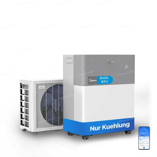 Midea PortaSplit Cool Air Conditioner – Portable, 8000BTU, App & Remote Control, Quiet Operation down to 38dB, For Rooms 30m²