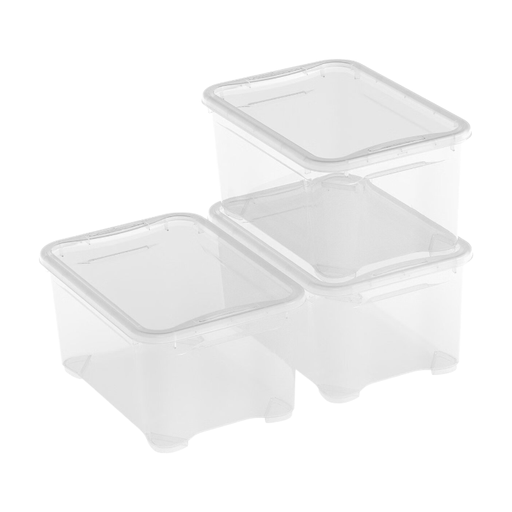 Curver KIS T-Box Storage Box with Lid - 14L - Set of 3