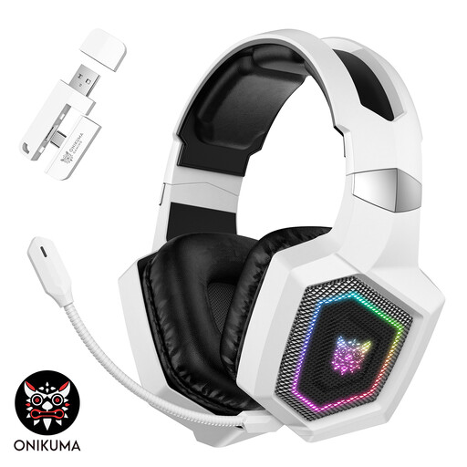 ONIKUMA GT806 White, Wireless Headphones