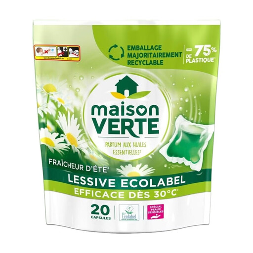 MAISON VERTE Summer Freshness Laundry Capsules, 20 Pods