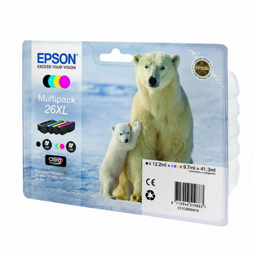 Epson Polar bear Multipack 4-colours 26XL Claria Premium Ink