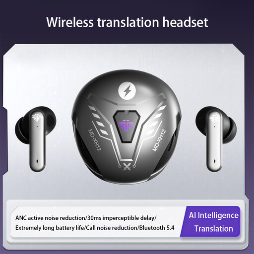 VoxorAI XH12 Black AI Translation Headset