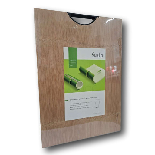 Suncha Solid Bamboo Cutting Board with Handle 450 x 320 x 26 mm