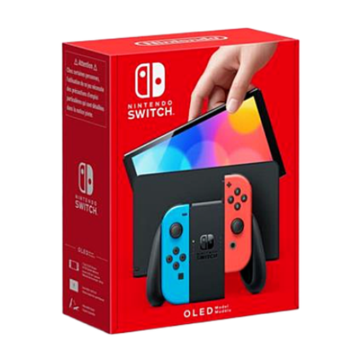 Nintendo Switch OLED Console With Joy-Con Controllers - Neon Red/Blue - EU Version