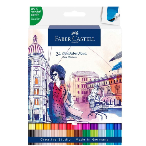 Faber-Castell Goldfaber Aqua Dual Marker Wallet of 24