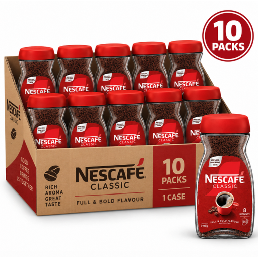 NESCAFÉ Classic Original instant coffee, ten 190g jars