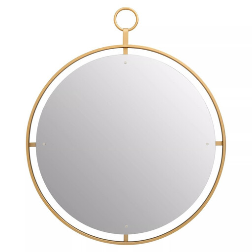 Interiors by Premier Wall Mirror Matera Round Framed Gold