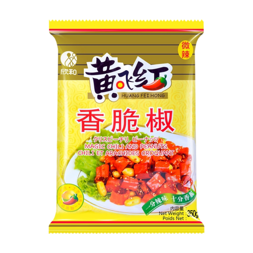 HuangFeiHong Crispy Chili Peanuts Mildly Spicy 350g