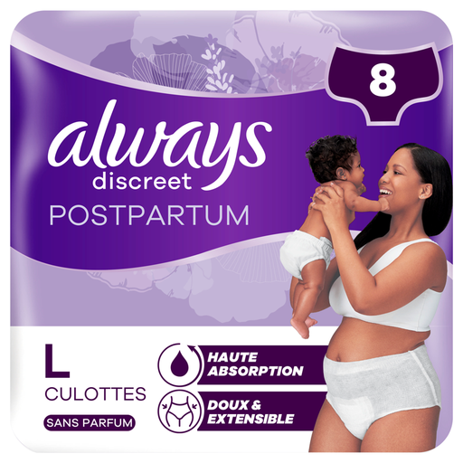 Always Discreet Postpartum, absorbent underwear size L