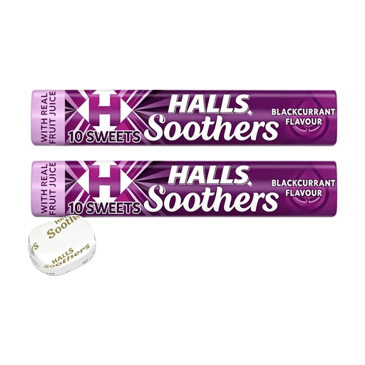 Halls Soothers Cough Drops Blackcurrant Flavour