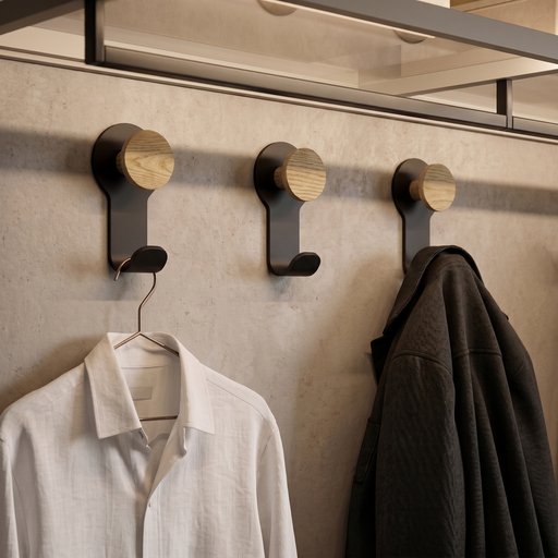 KAPANOU Double Coat Hooks Wall Mounted Set of 8