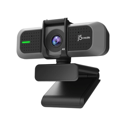 j5create JVU430 USB 4K Ultra HD Webcam,Video Capture Resolution, Black and Silver