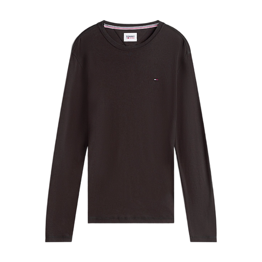 TOMMY JEANS Rib Longsleeve T-Shirt Black S