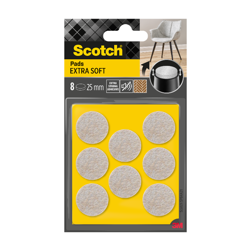 Scotch Adhesive Wool Felt Pad Beige ? 25 mm
