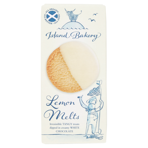Island Bakery Organic Lemon Melts Dipped in White Chocolate 133g