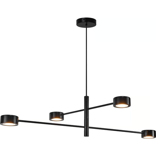 CLYDE 4-Head Pendant Light in black