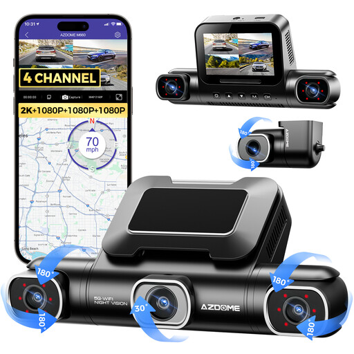 AZDOME M660 4 Channel Dashcam 360 Degree