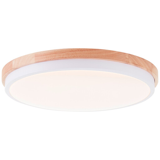 Brilliant LED Deckenleuchte, ?35cm, 24W, 2400lm, 3000K, Holz, Dimmbar