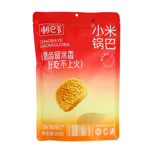 Chao Ba Ye Millet Rice Crackers Spicy Flavor 160g