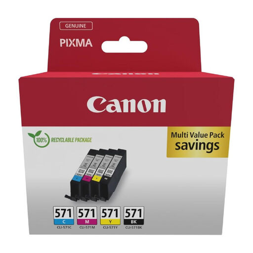 Pack of 4 original Canon BCI-370 and BCI-371 ink cartridges