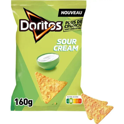 Doritos sour cream flavour tortilla chips, 160 g bag