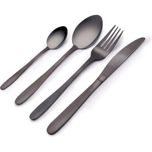 Alpina Cutlery Set 16pc Black