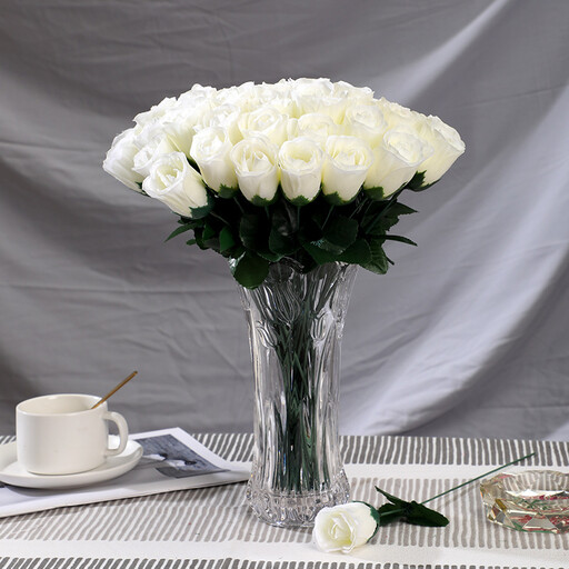 Set van 20 Witte Kunst Rozen