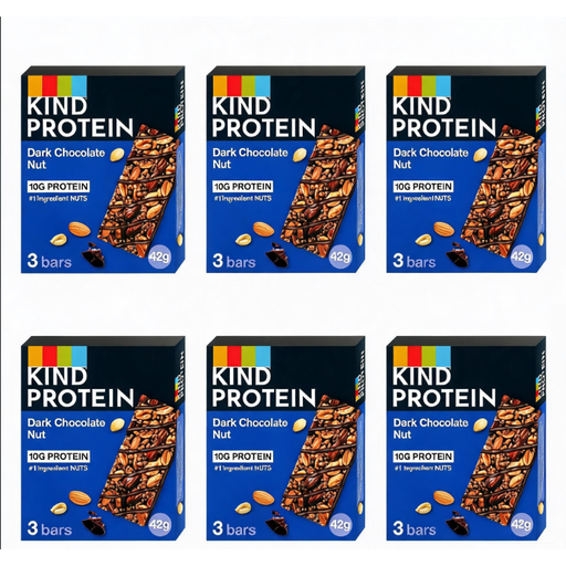 KIND Protein Dark Chocolate Nut Bars, listed as 3 × 42g × 6pcs