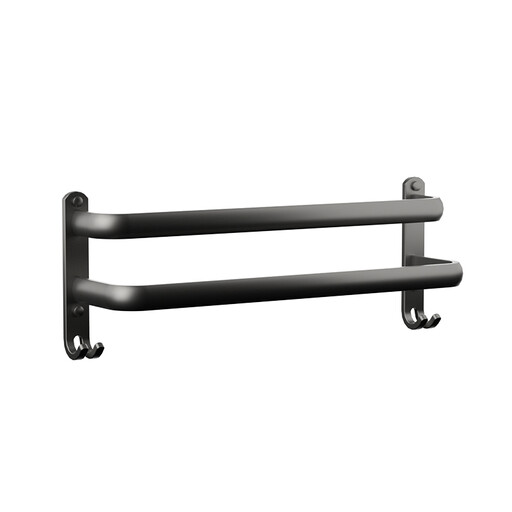 ochama×J.ZAO No Drilling Bathroom Aluminum Double-Rod Towel Bar