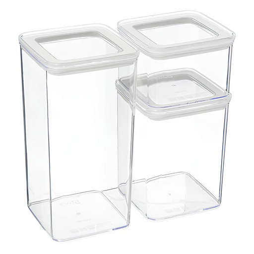 Set aus 3 Eske quadratischen PS-Boxen