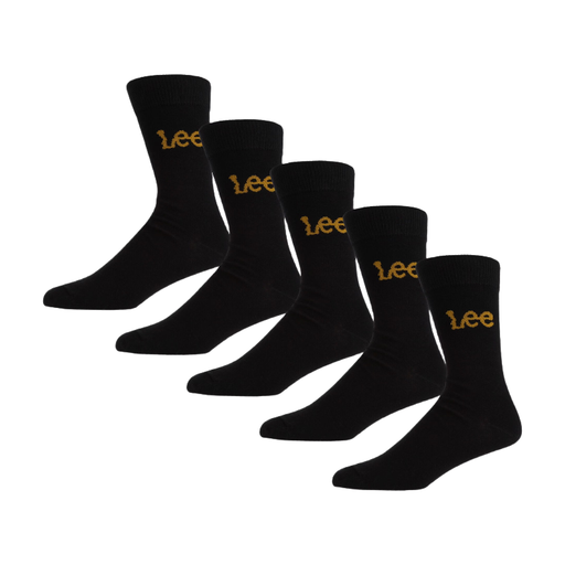 Chaussettes mi-mollet unisexes Lee Drew en noir