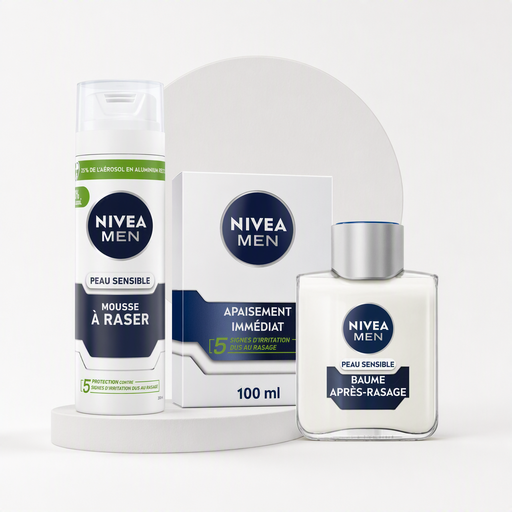 NIVEA MEN Shaving Duo Sensitive Skin: Shaving Foam & Aftershave Balm