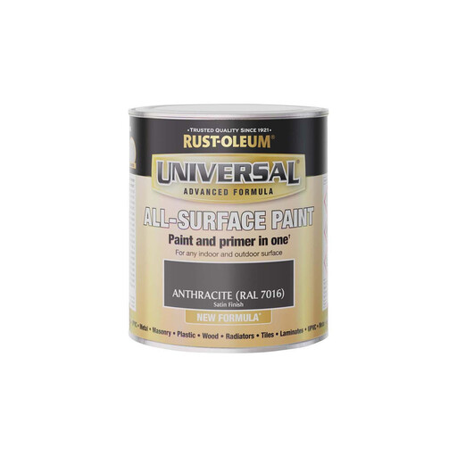 Rust-Oleum Universal 全材质通用高光漆 缎光无烟煤色 750Ml